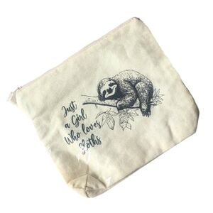 "Just a Girl Who Loves Sloths" Canvas Zipper Bag